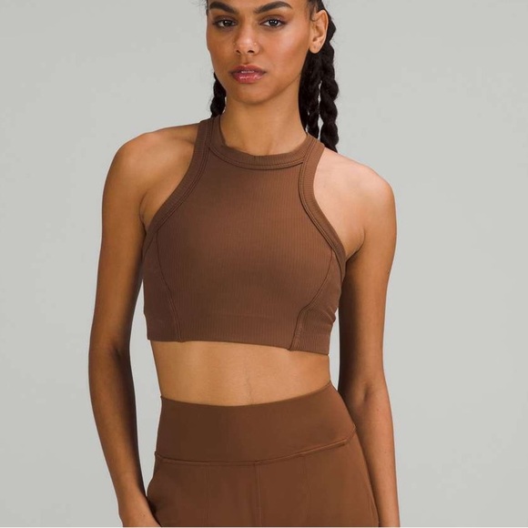 Lululemon Ribbed Nulu High-Neck Yoga Bra - Size 4 - Picture 1 of 6